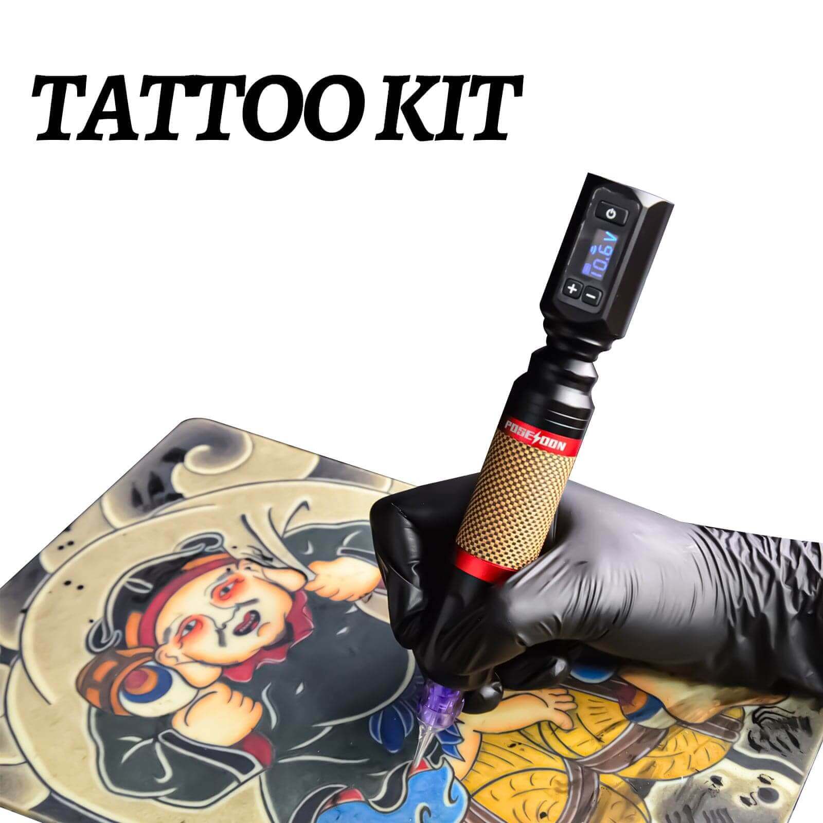 Poseidon HM136 Adjustable Rotary Tattoo Pen Kit - High-Value Tattooing Tool Ideal for Beginners