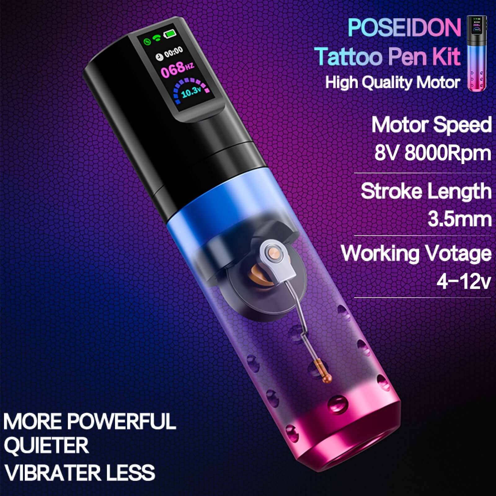 Color Tattoo Pen Machine HM132 Kit-V4 Cartridge