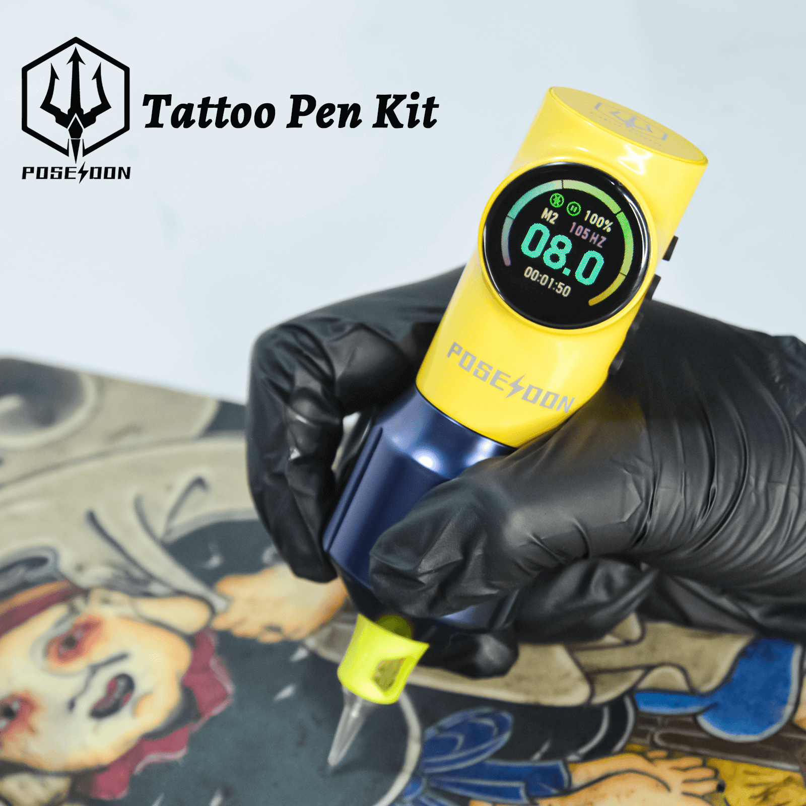 Lucius Elite HM135 Cordless Tattoo Pen Kit – Long Battery Life, Precise Tattoos