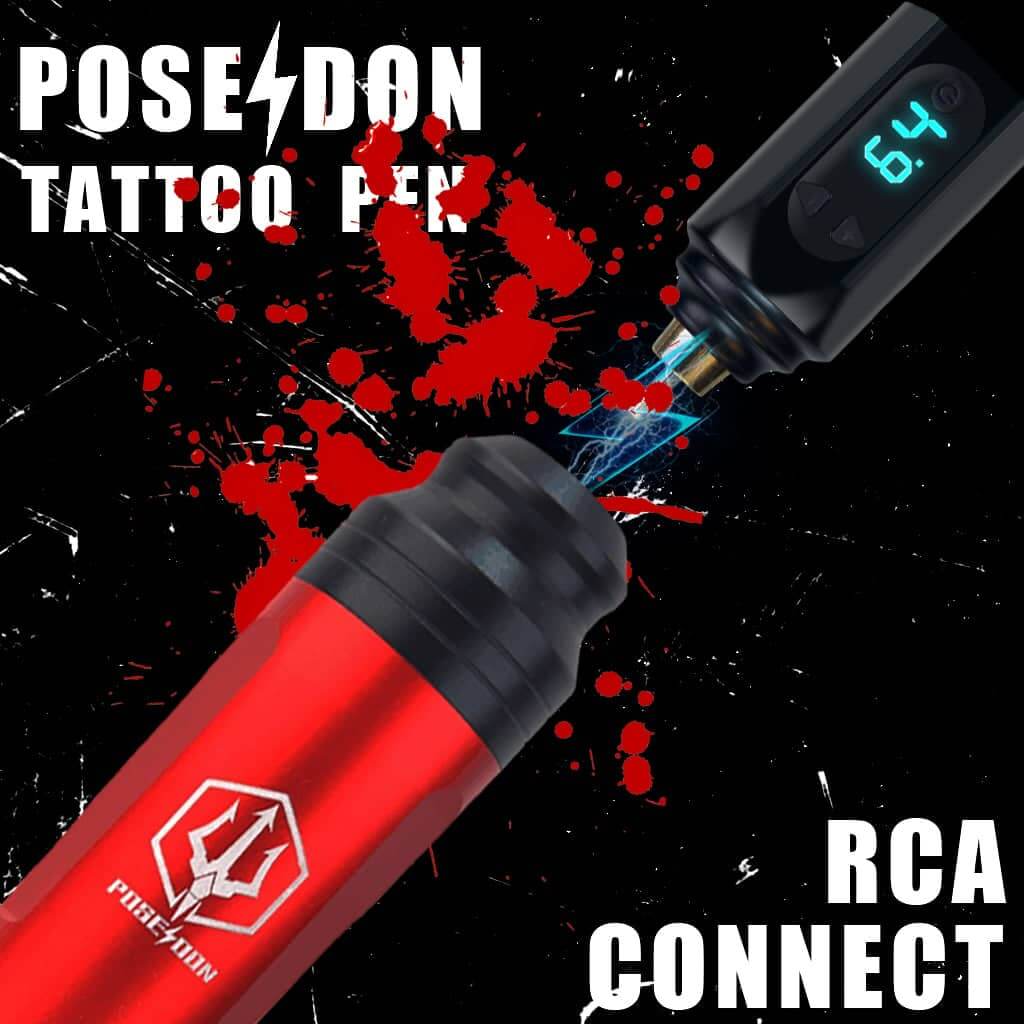 Red EE Dual Control Battery Rotary Tattoo Pen Kit LTZ05 Suitable for Beginners