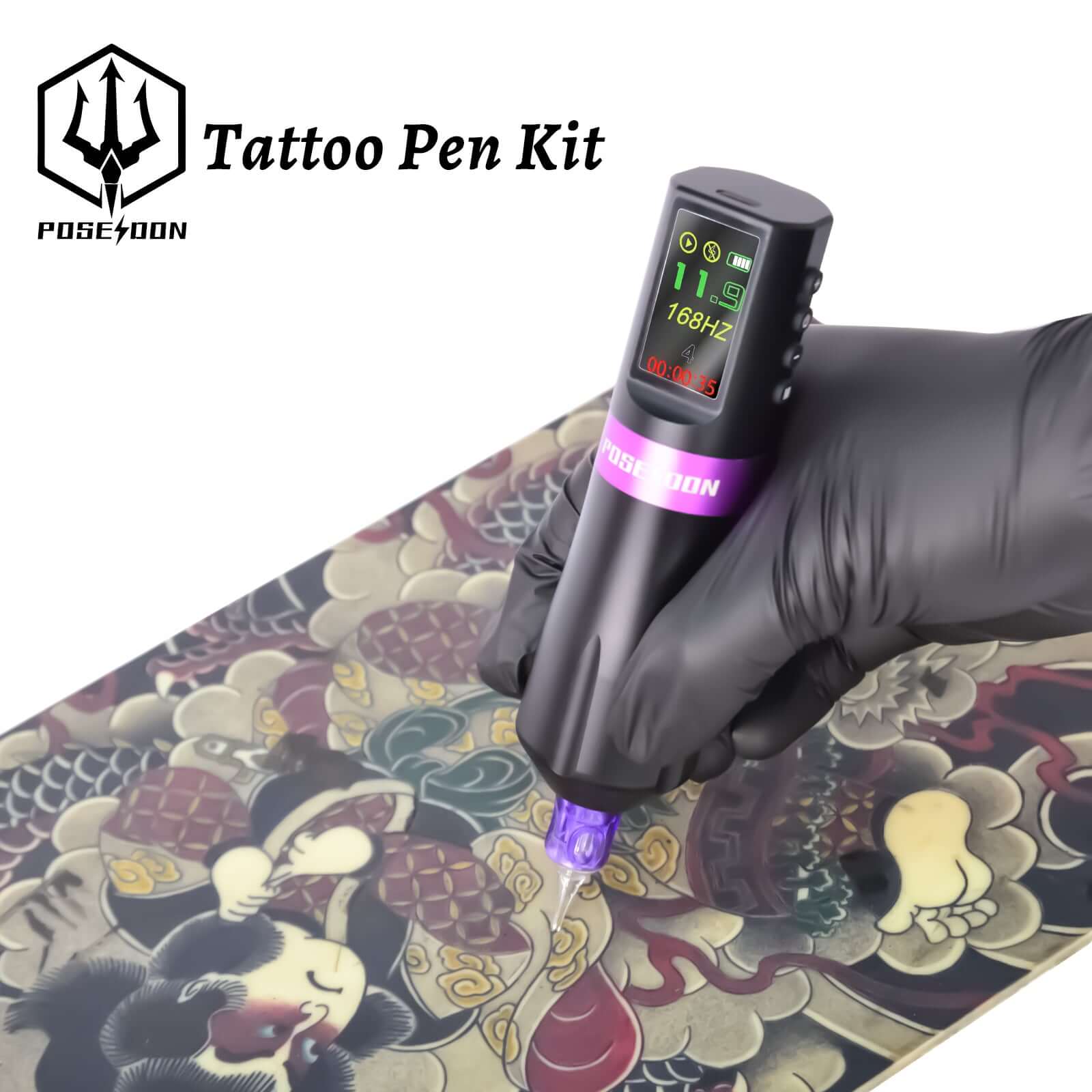 High-Definition Color Screen Wireless Electric Tattoo Pen HM133