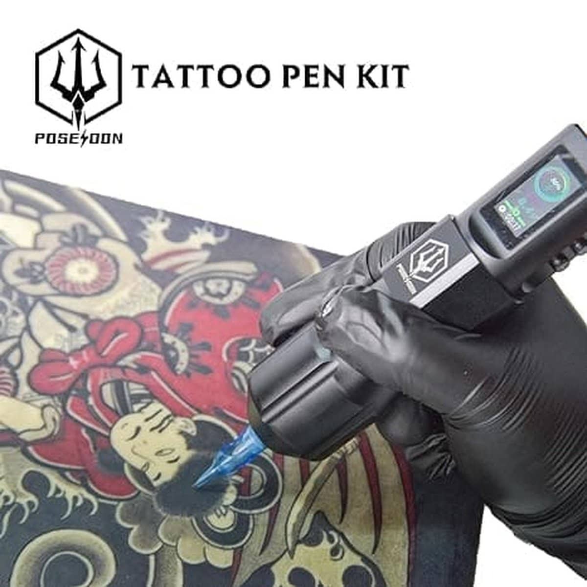 Black LED Wireless Power Tattoo Pen Kit PTK-HM127