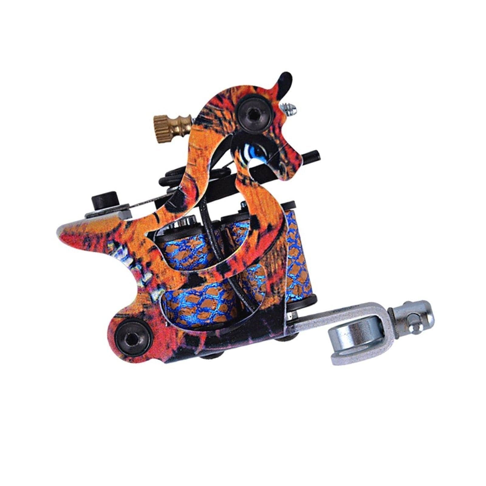 POSEIDON Orange And Blue Stripe Tattoo Gun Kit XQ-01