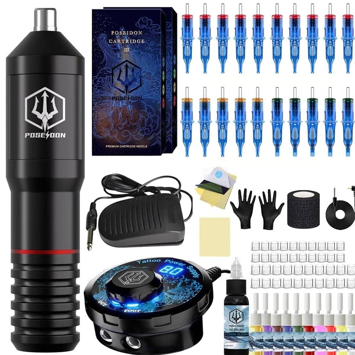 POSEIDON Power Pen Tattoo Kit PTK022 Black