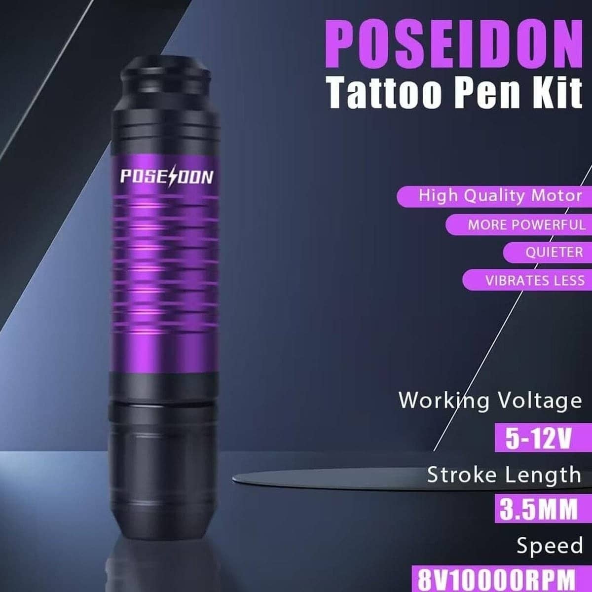 POSEIDON Purple Rotary Tattoo Machine Kit HM121