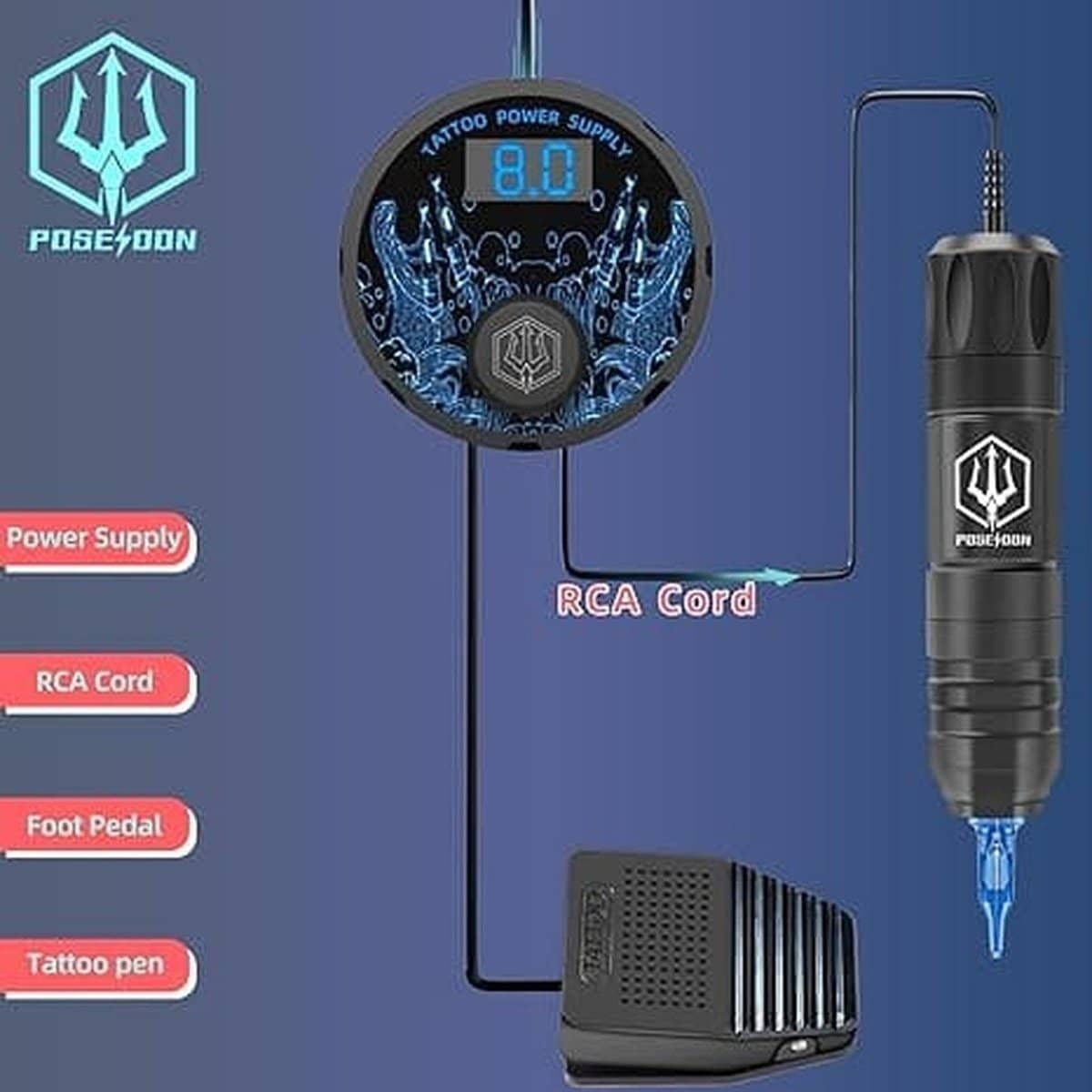 POSEIDON Rotary Tattoo Pen Kit TK038