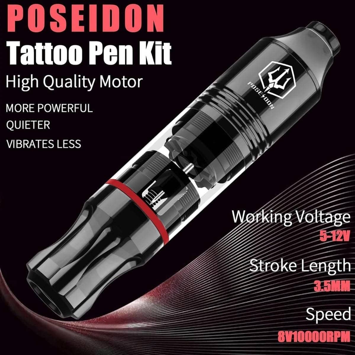 POSEIDON Tattoo Kit Rotary Tattoo Pen Kit HM034