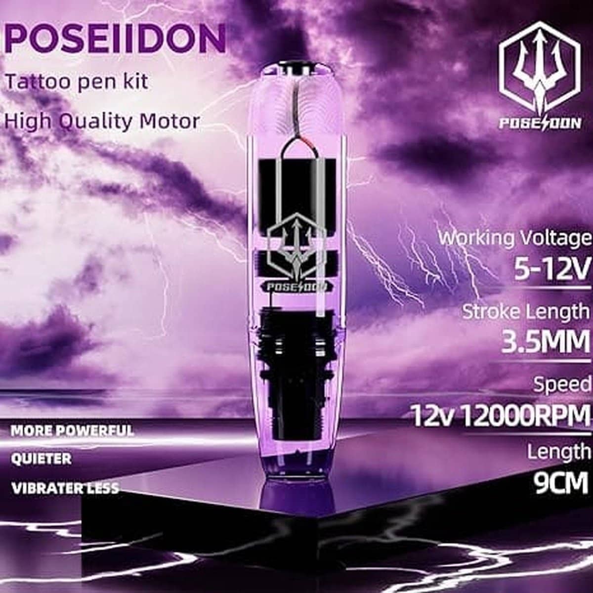 POSEIDON Wireless Tattoo Kit TK039 - Complete Set