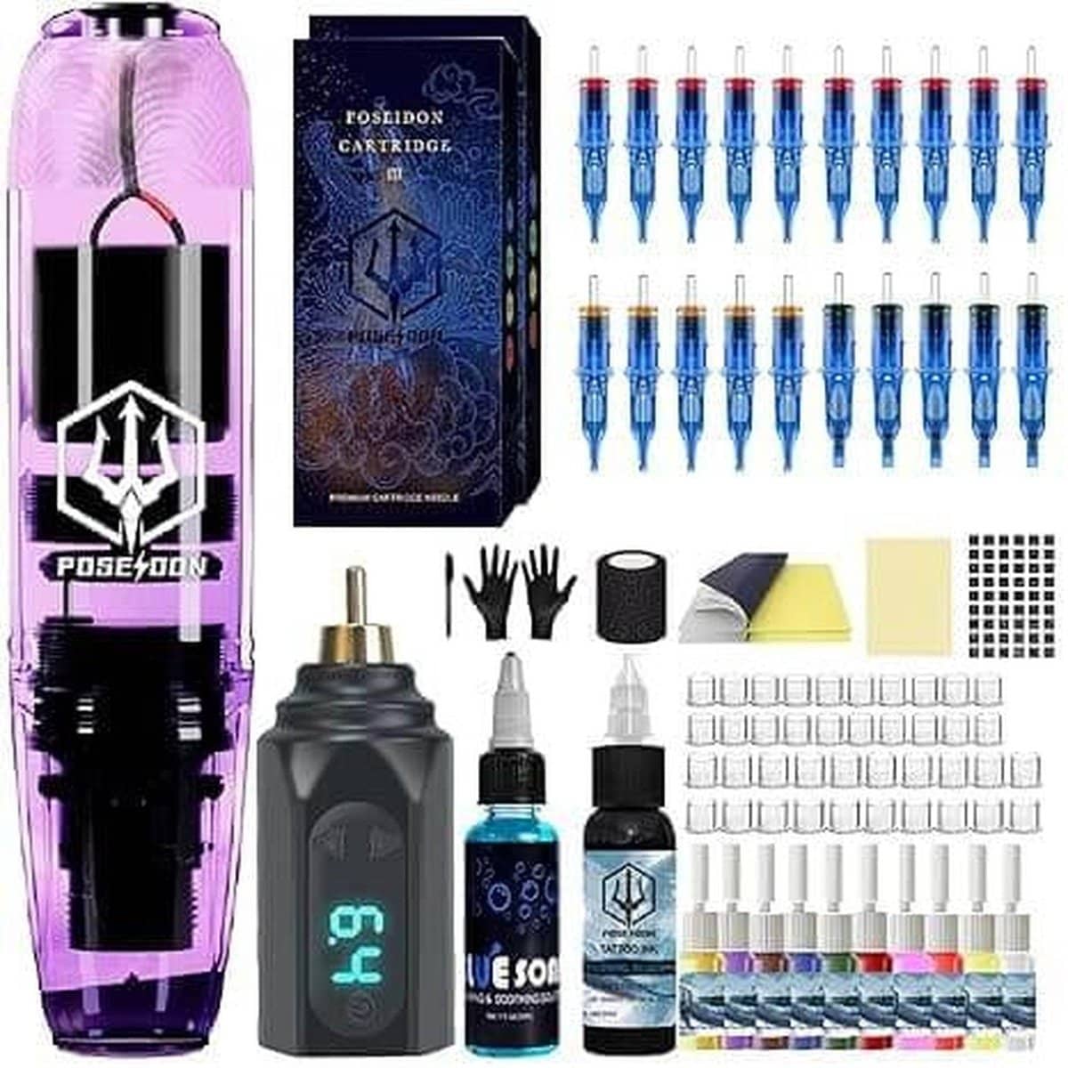 POSEIDON Wireless Tattoo Kit TK039 - Complete Set