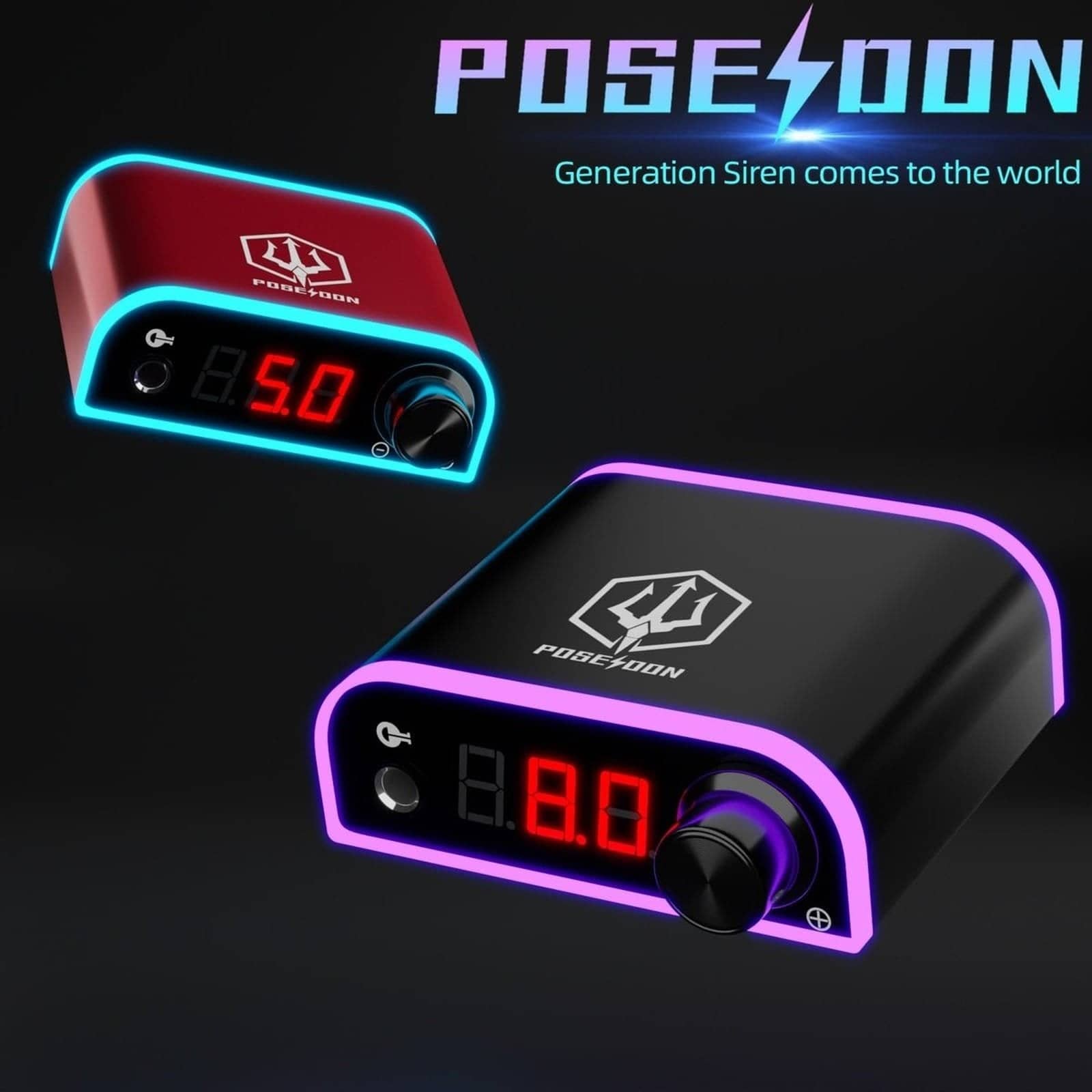 POSEIDON Tattoo Double Number Tattoo Wired Power Supply