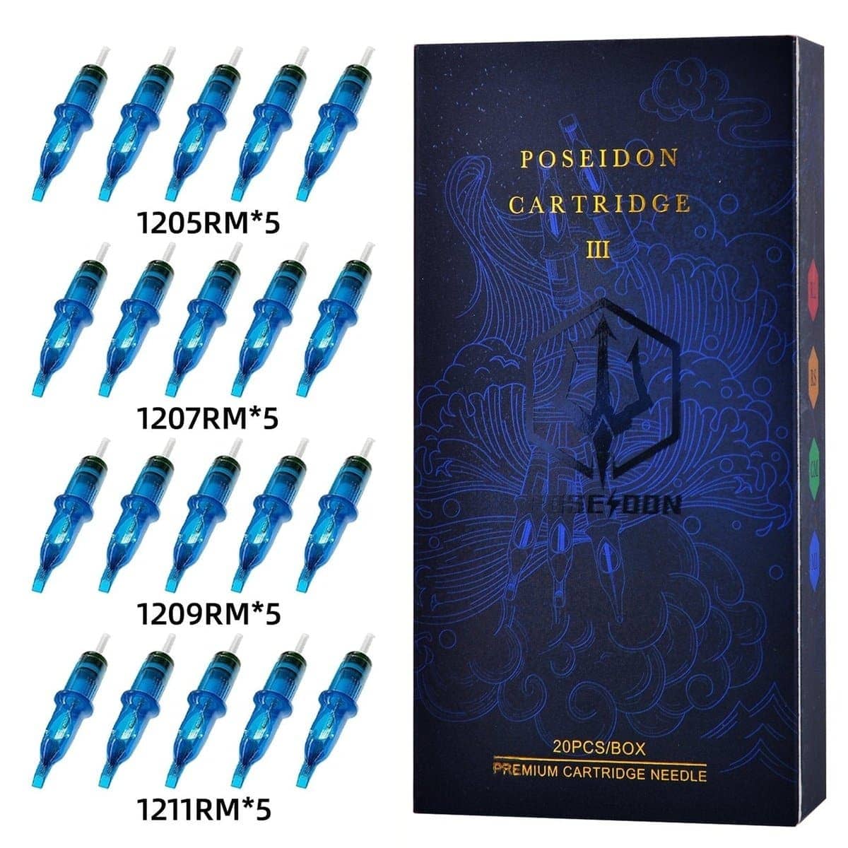 POSEIDONT Tattoo Cartridge Needles V3 20PCS Mixed 12#