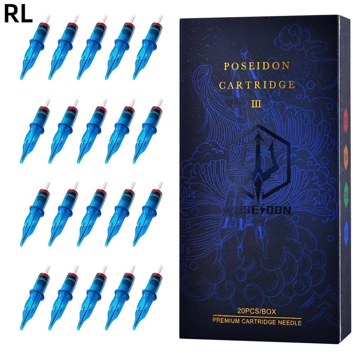 POSEIDONT Tattoo Cartridge Needles V3 20Pcs 12# RL