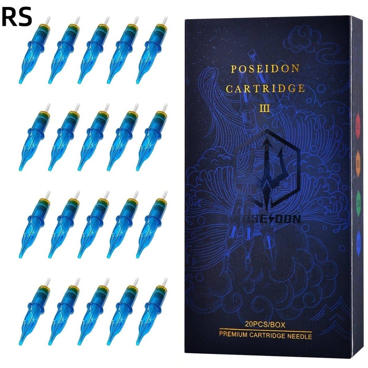 POSEIDONT Tattoo Cartridge Needles V3 20Pcs 12# RS