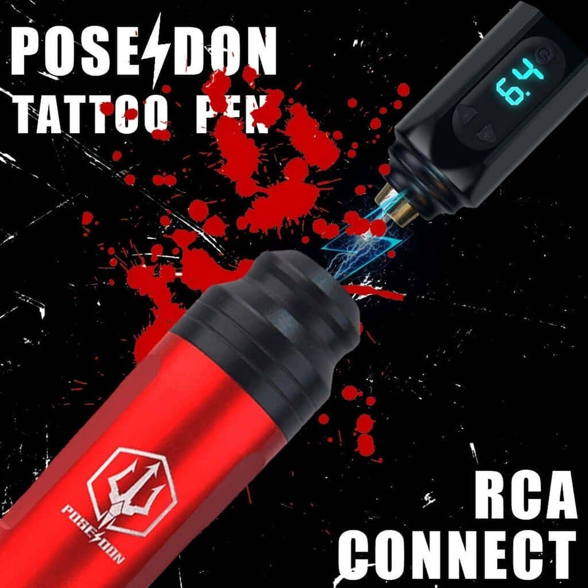 POSIDON Red EE Dual Control Battery Rotary Tattoo Pen HM123