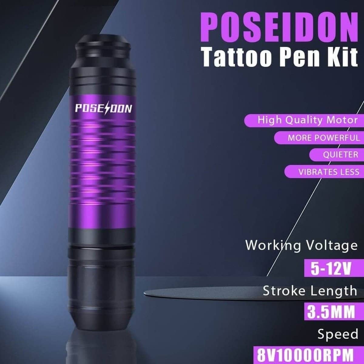 POSIEDON Purple Top Tattoo Pen Machine HM121