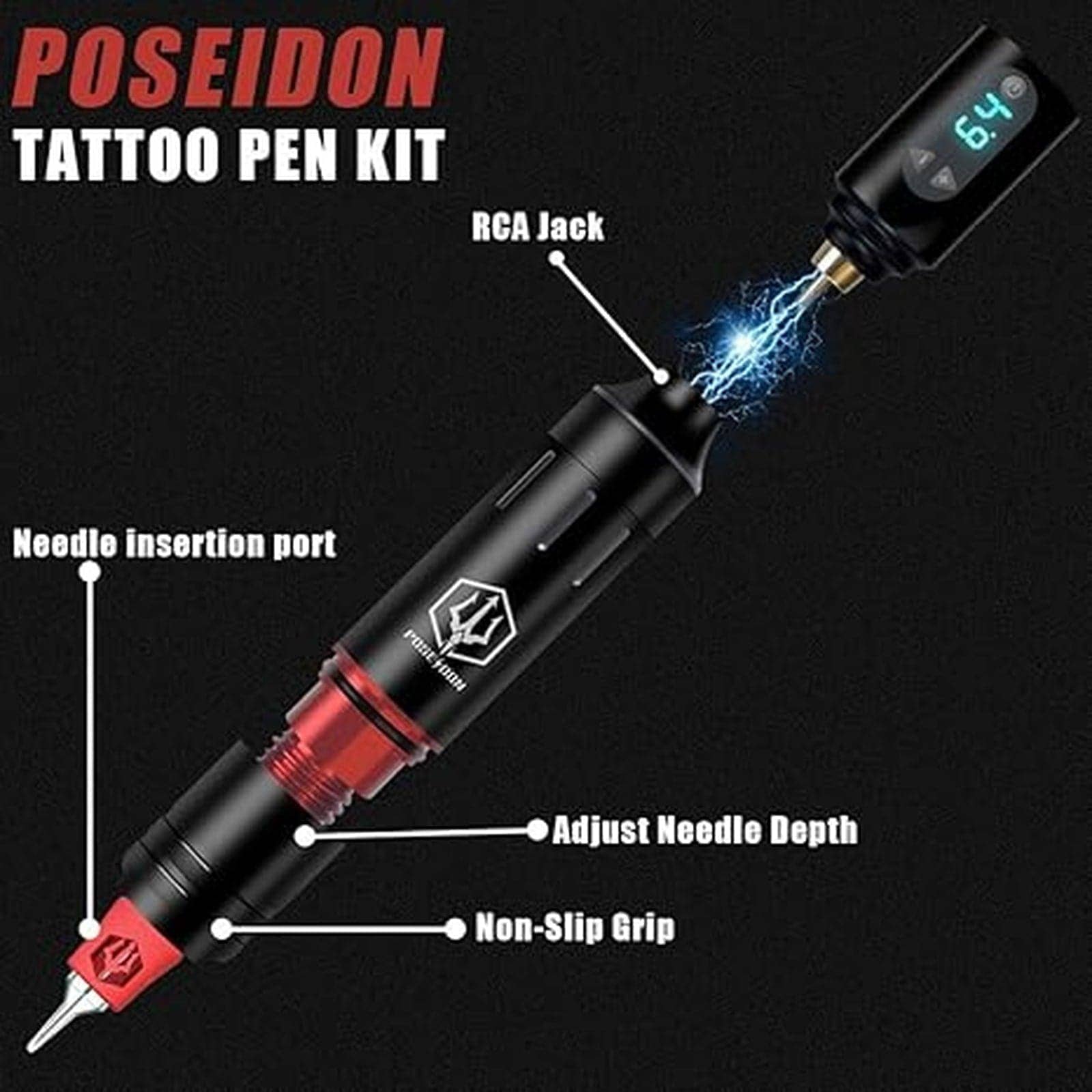 Wireless Complete Tattoo Pen Kit Supplies for Artists Ptk031