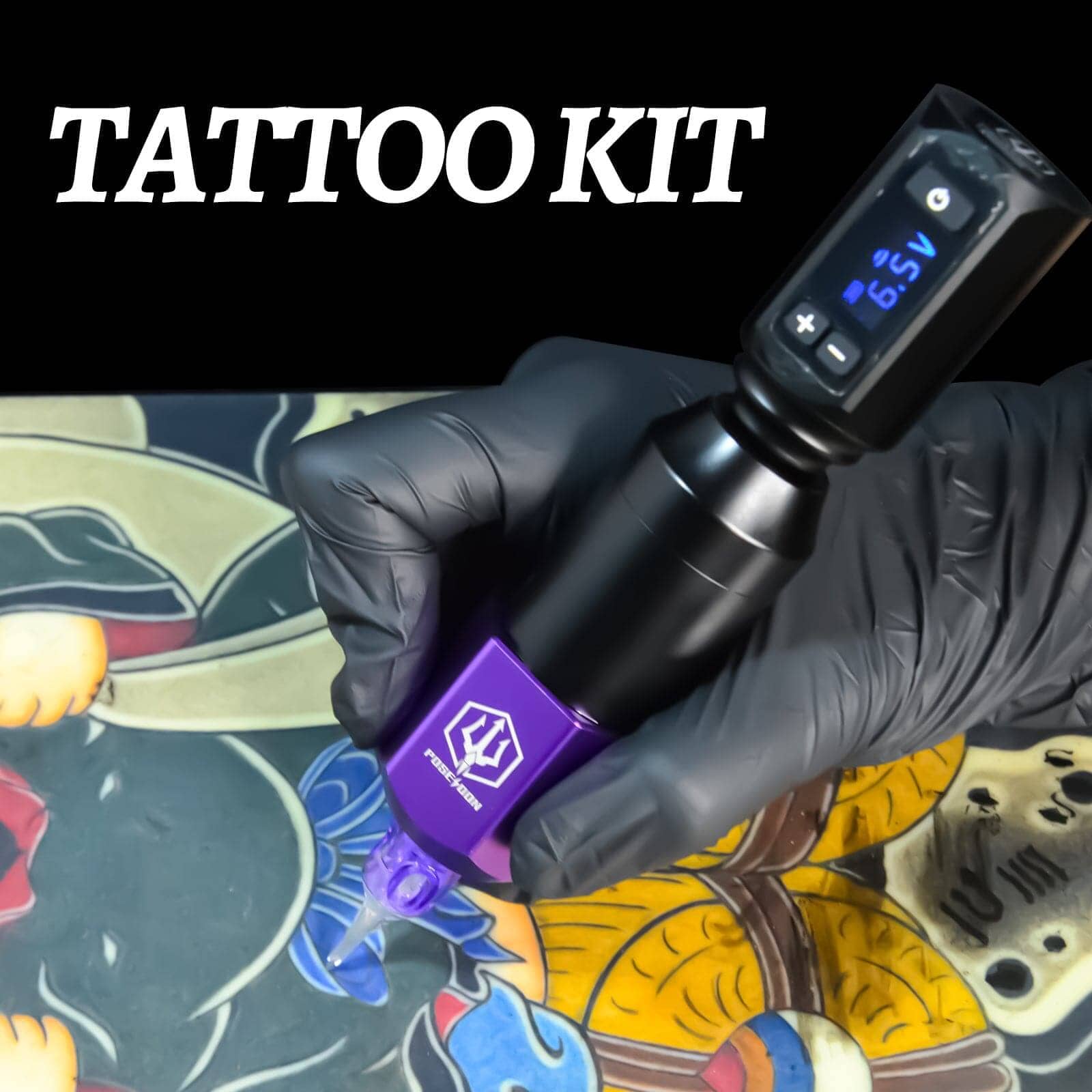 Purple Portable Short Tattoo Pen HM134