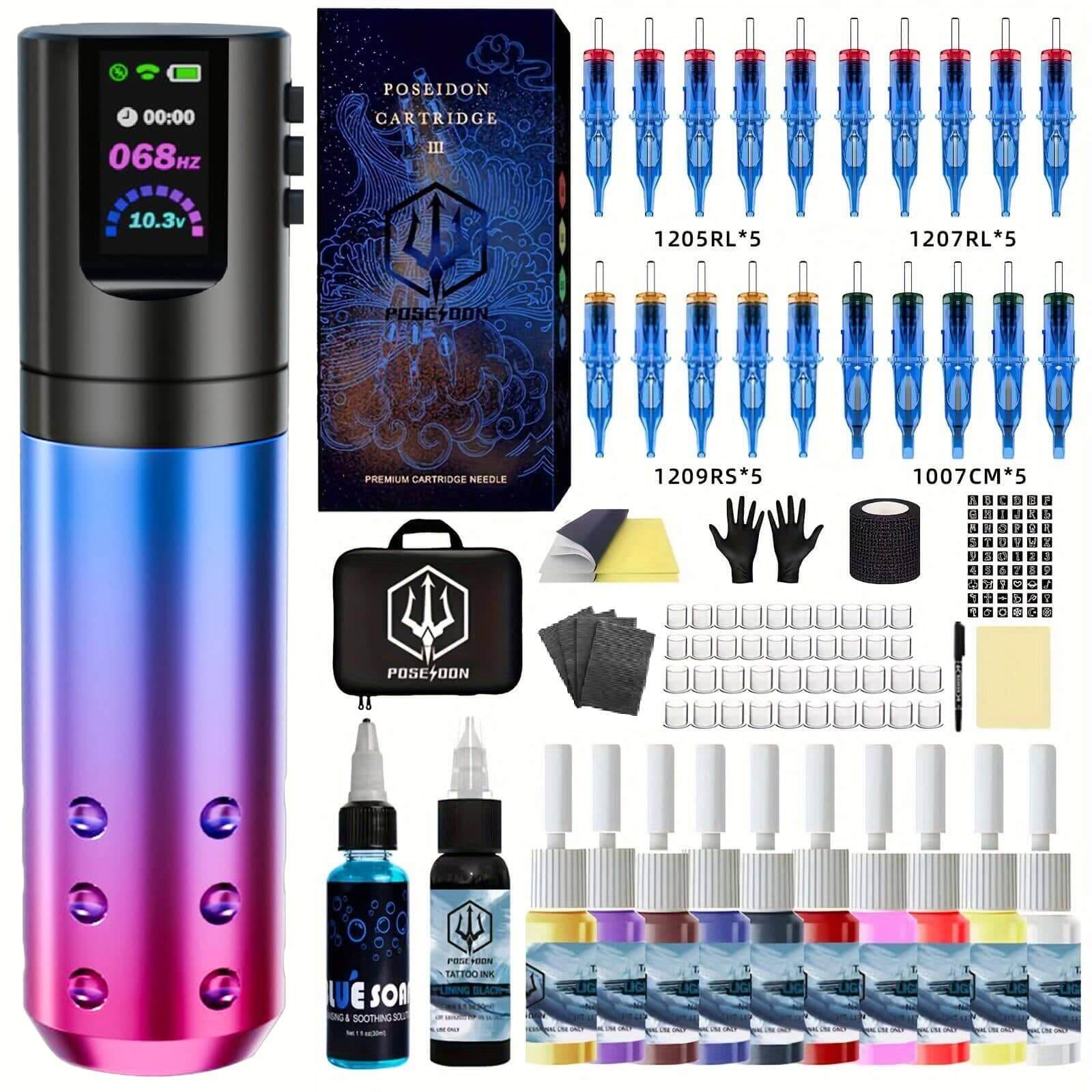 Color Tattoo Pen Machine HM132 Kit for Beginners – For Ladies